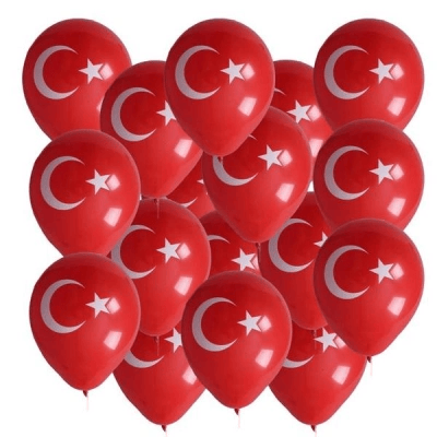 Bayraklı Balon 12inc 100 Parça Bx40