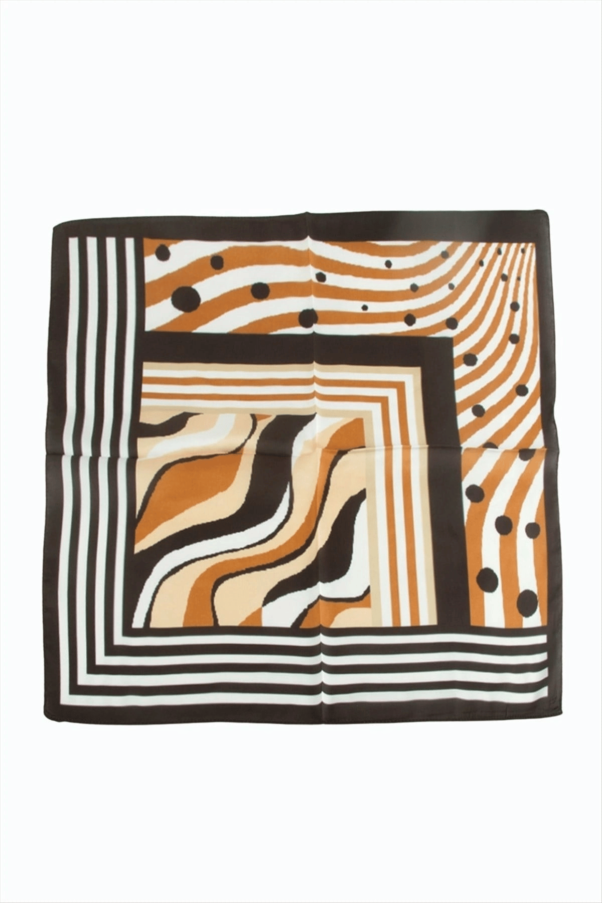 Benekli Desenli Zr Şifon Fular 50*50 cm