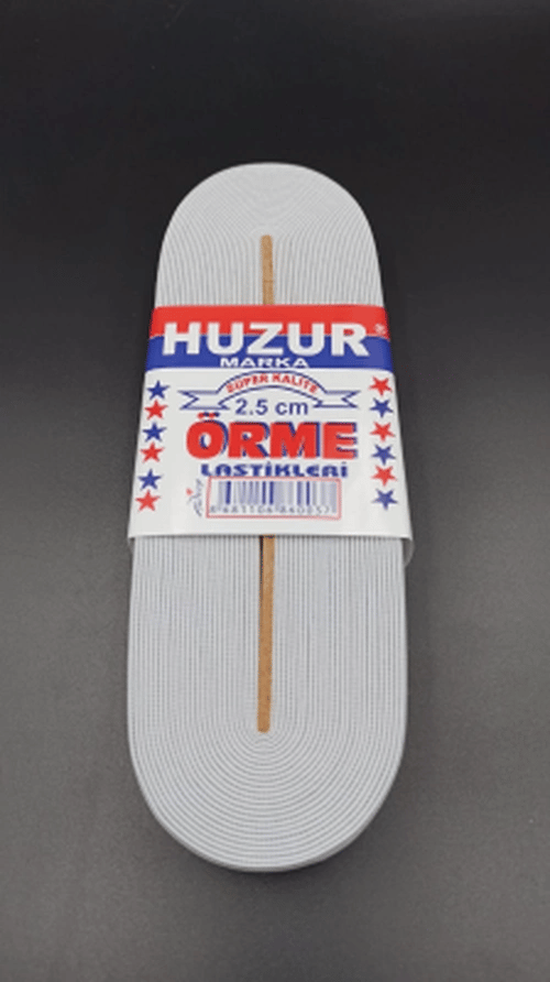 Beyaz - 2.5cm Paça Lastik Geniş 10mt. Bx40