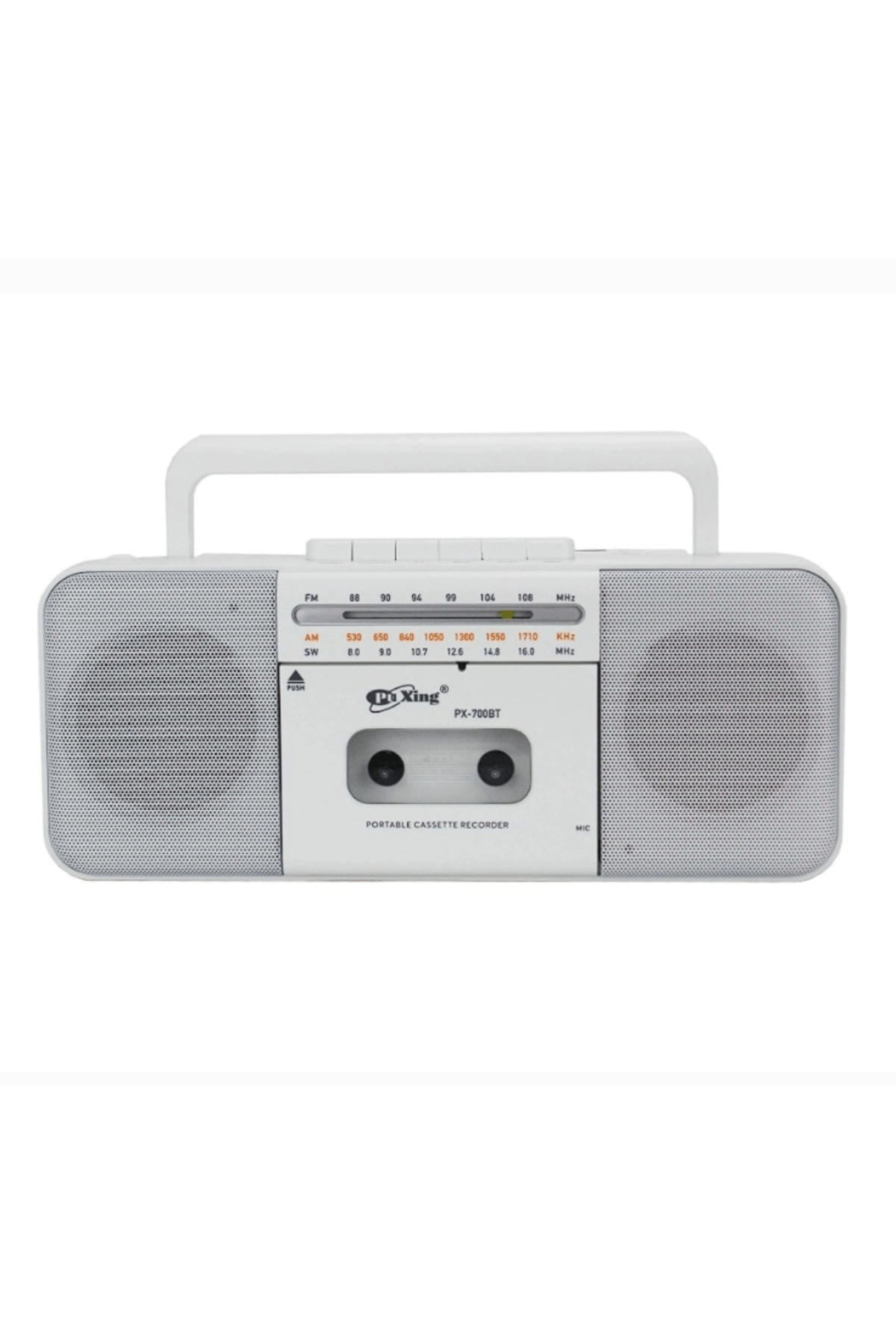 Beyaz nostaljik radyo Bluetooth bağlantılı FM radyo USB MP3 çalar kaset çalar 2 yıl garantili