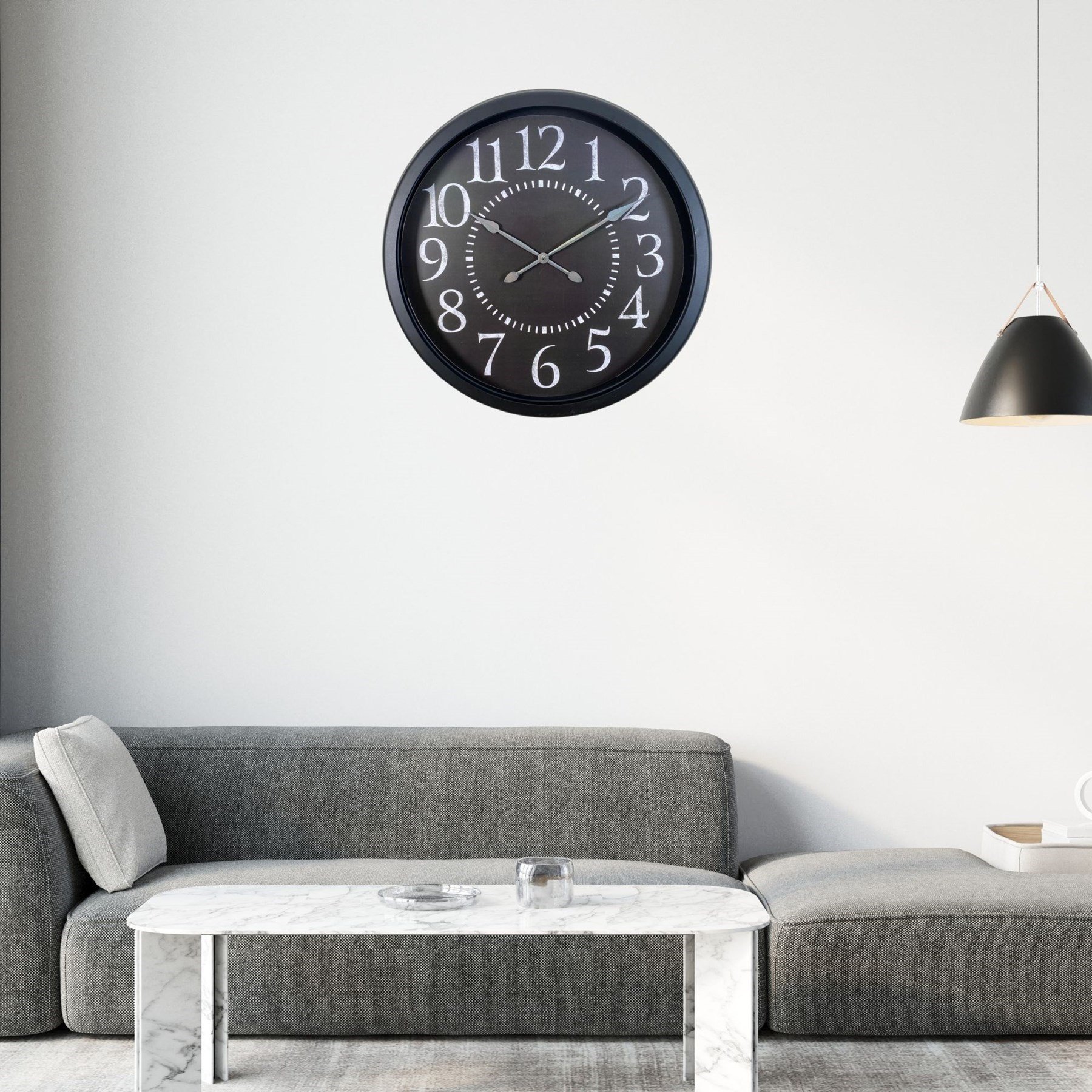 Black Legacy 60 x 60 Cm Metal Duvar Saati