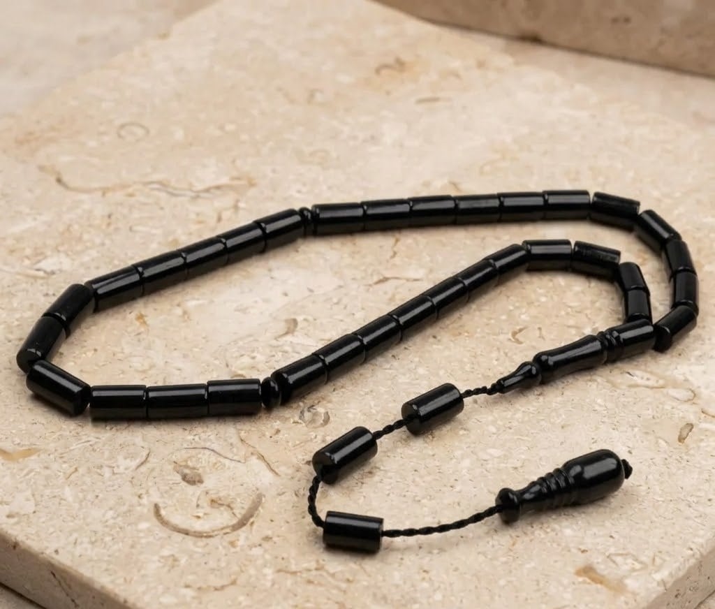 BlackCraft Oltu Taşı Sistemli Kesme Model Tespih