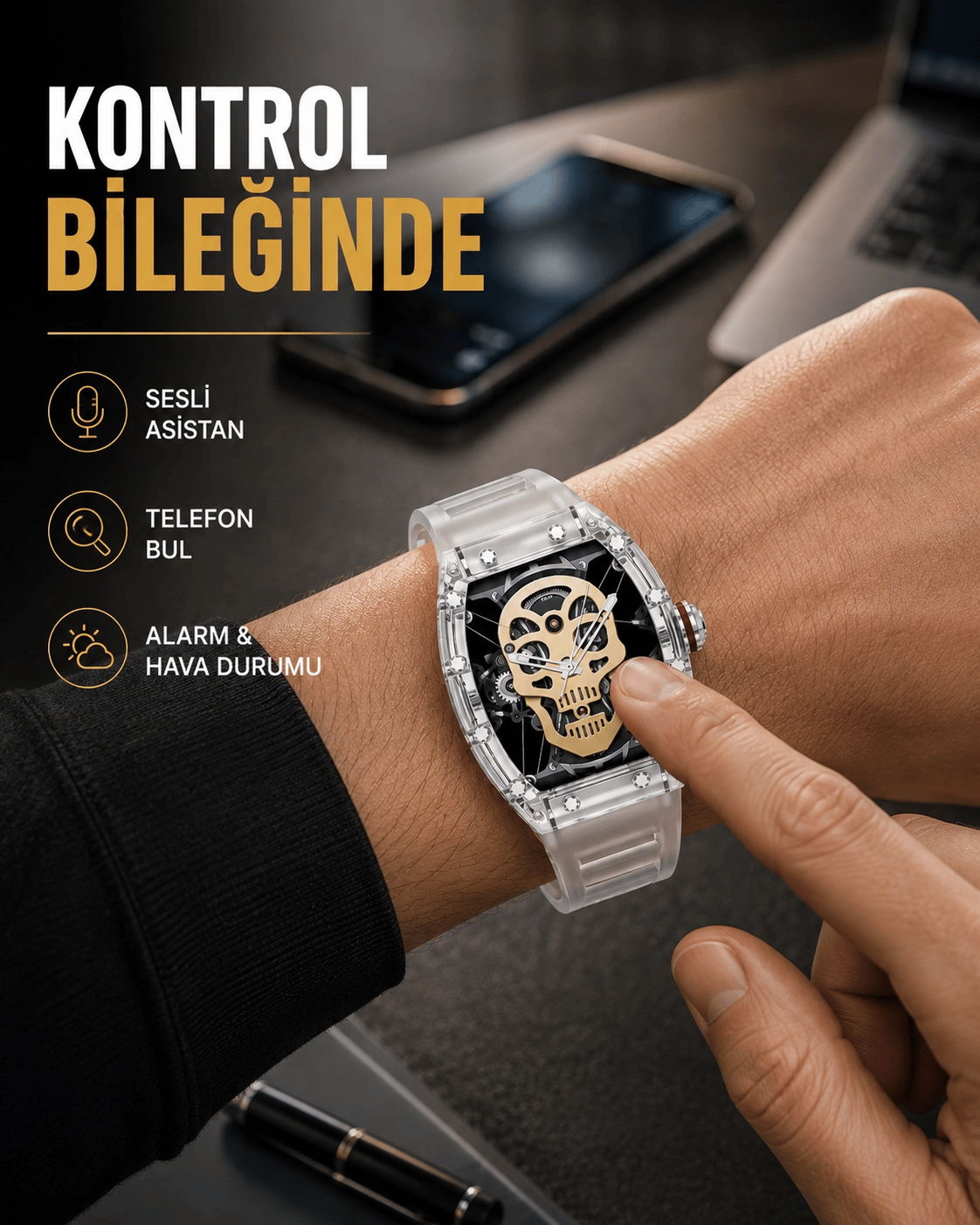 Bluetooth Arama Özellikli Akıllı Saat Çok Fonksiyonlu Yeni Nesil