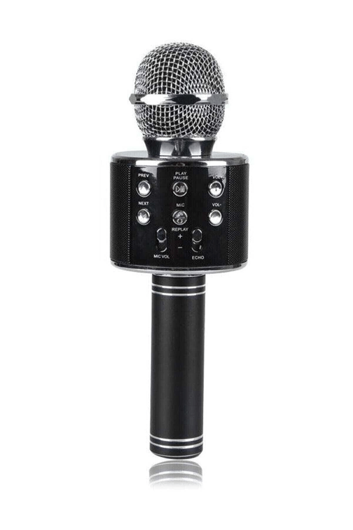 Bluetooth bağlantılı altın renk kablosuz karaoke mikrofonu 2 yıl garantili - Elektronik