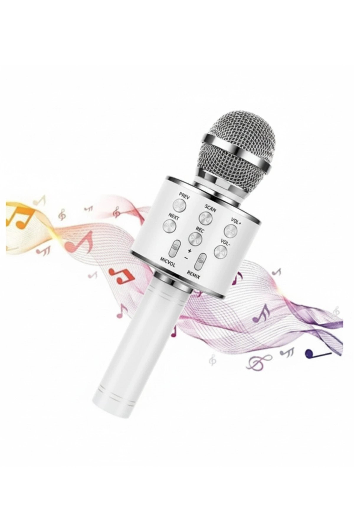 Bluetooth bağlantılı pembe karaoke mikrofonu dahili hoparlörlü usb tf kart destekli 2 yıl garantili