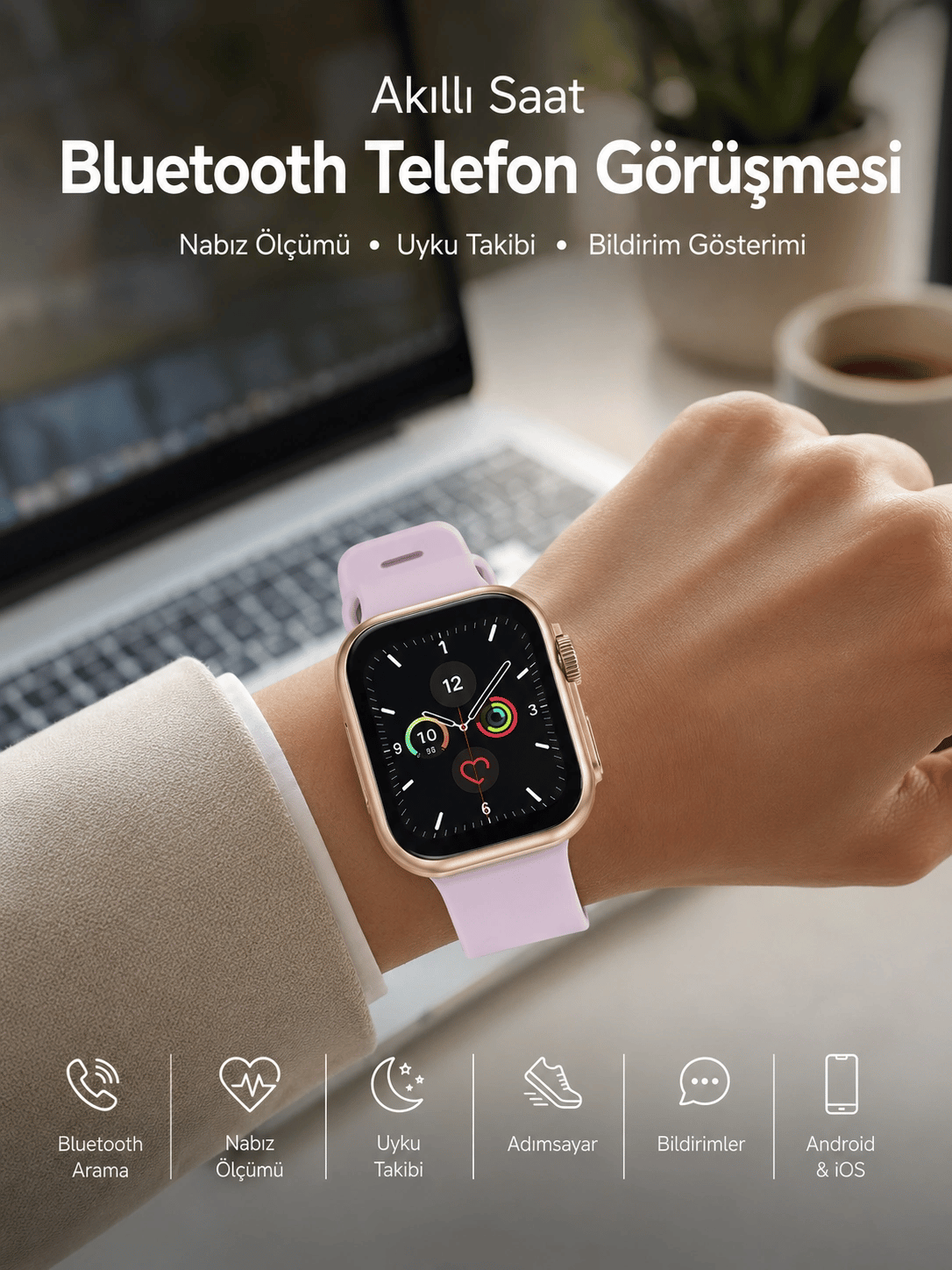 Bluetooth Görüşmeli Akıllı Saat, Sağlık Takibi ve Akıllı Bildirim Özellikleriyle Günlük Hayatınızı Kolaylaştırır