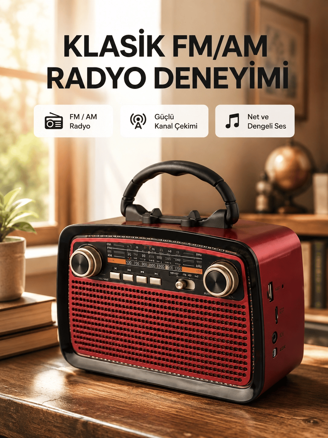 Bluetooth Hoparlör – Kablosuz Bağlantı, Geniş Ses Alanı, Radyo Destekli, Hafif ve Taşınabilir