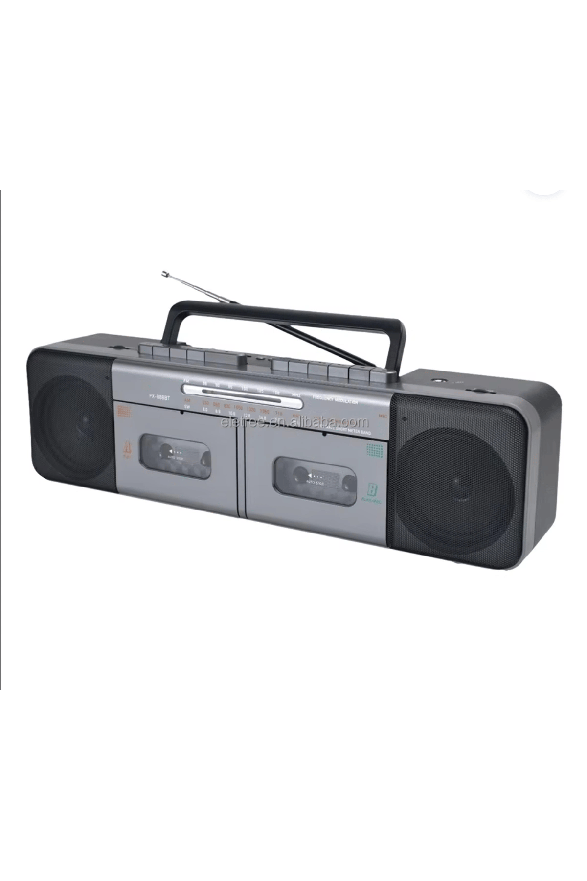 Bluetooth özellikli ekru renkli şarjlı müzik seti FM radyo USB MP3 çalar kaset çalar