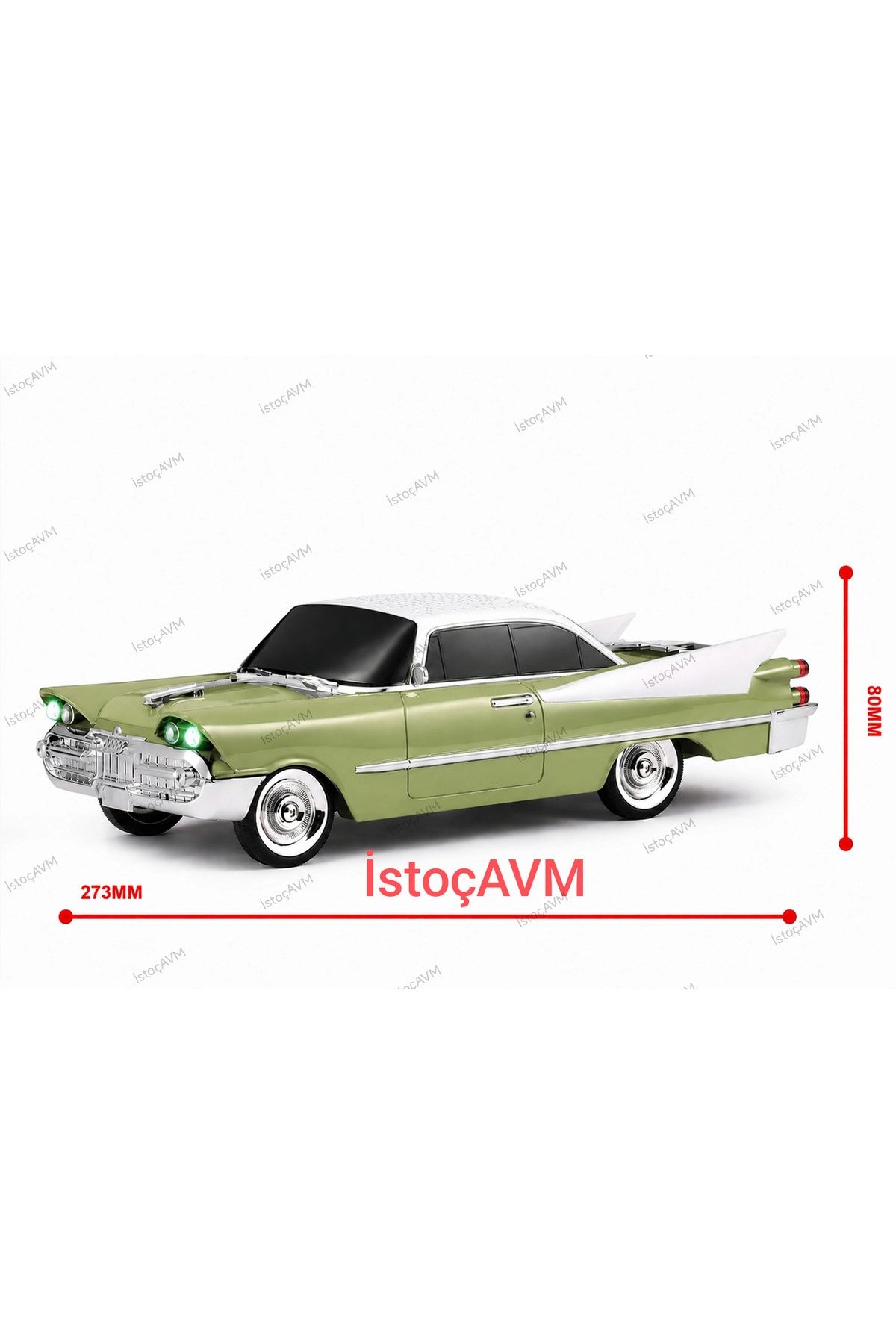 Bluetooth özellikli nostaljik radyo hoparlör 10 watt FM radyo SD kart USB girişli yeşil