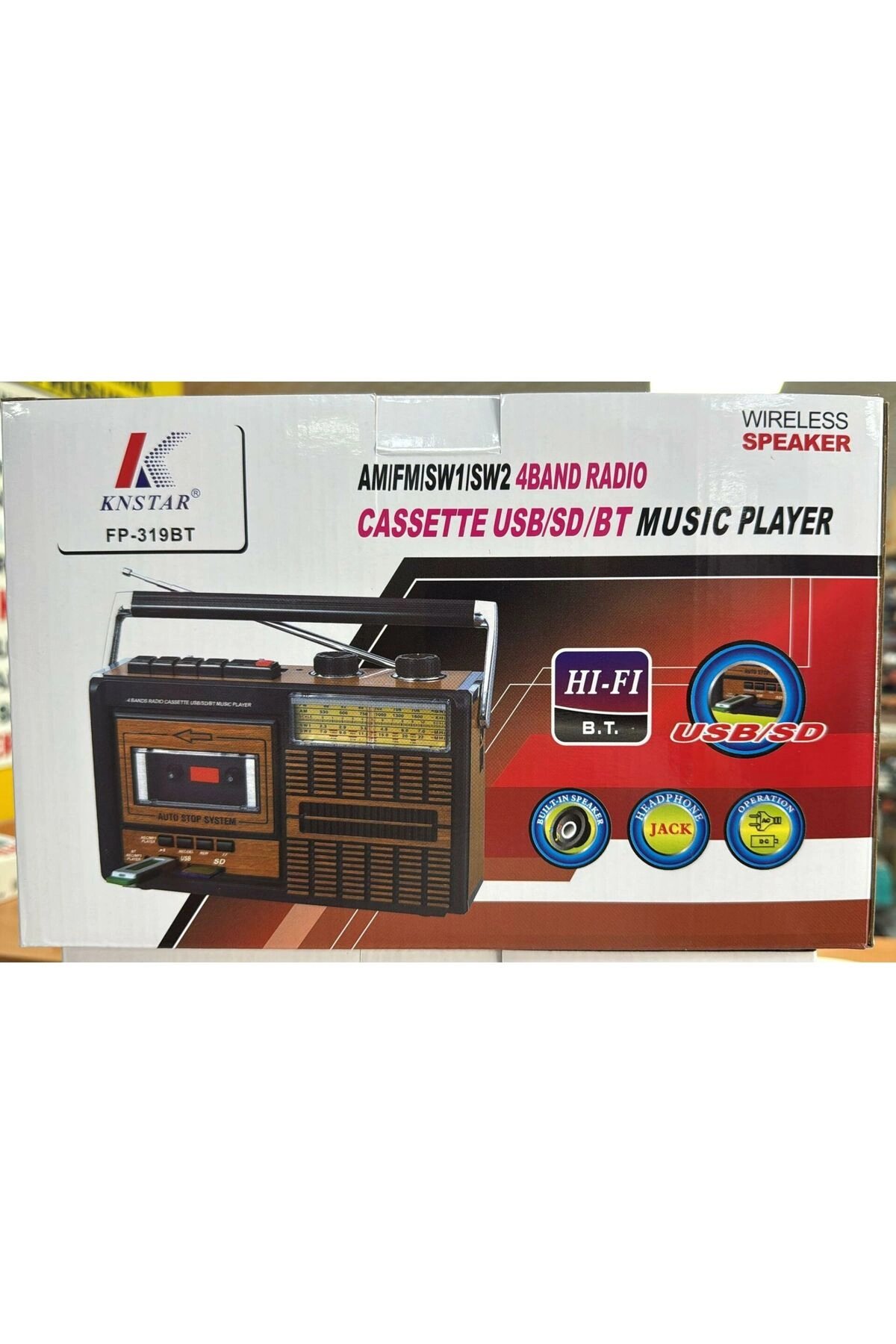 Bluetooth özellikli USB girişli kaset çalarlı nostaljik radyo, çok renkli, 2 yıl garantili