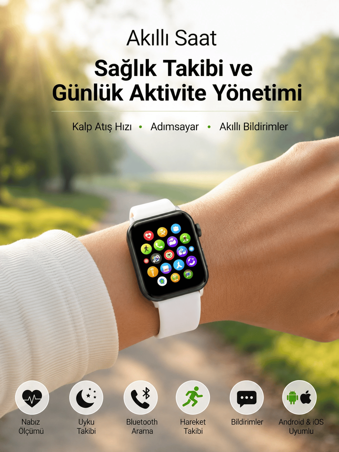 Bluetooth Telefon Görüşmesi ve Akıllı Bildirim Özellikleriyle Günlük Hayatınızı Kolaylaştıran Akıllı Saat
