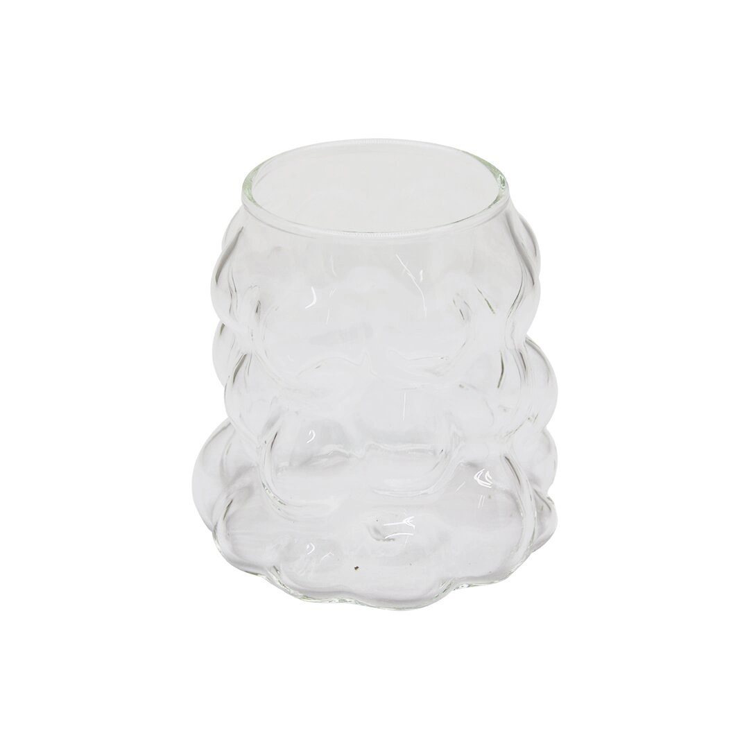 Boncuklu - Boğumlu Cam Bardak 340ml Kahve - Sunum - Meşrubat Bx40