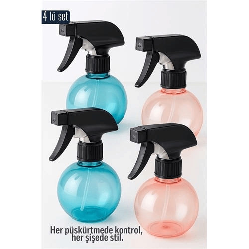 Boş Sprey Şişe 4 x 250 ml 4 ADET 250 ml Renkli Sprey Şişe – 4’lü Çok Amaçlı Set 718729