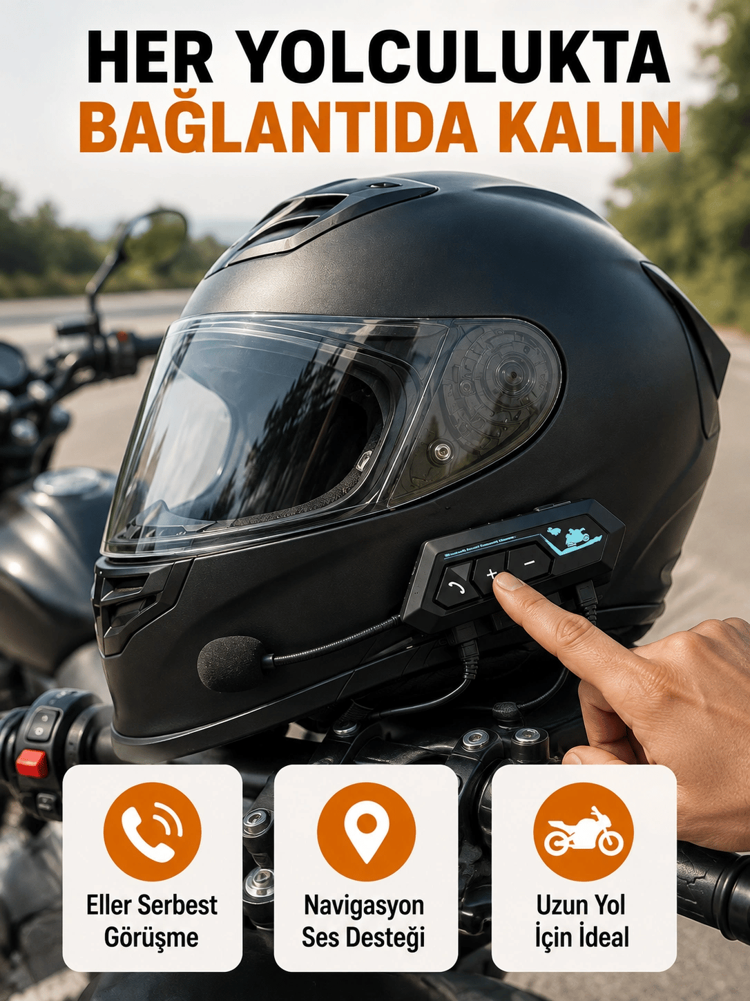 BT22 Kask Bluetooth Kulaklık 5.0 – Suya Dayanıklı, Gürültü Önleyici, Uzun Pil Ömürlü Yeni Nesil