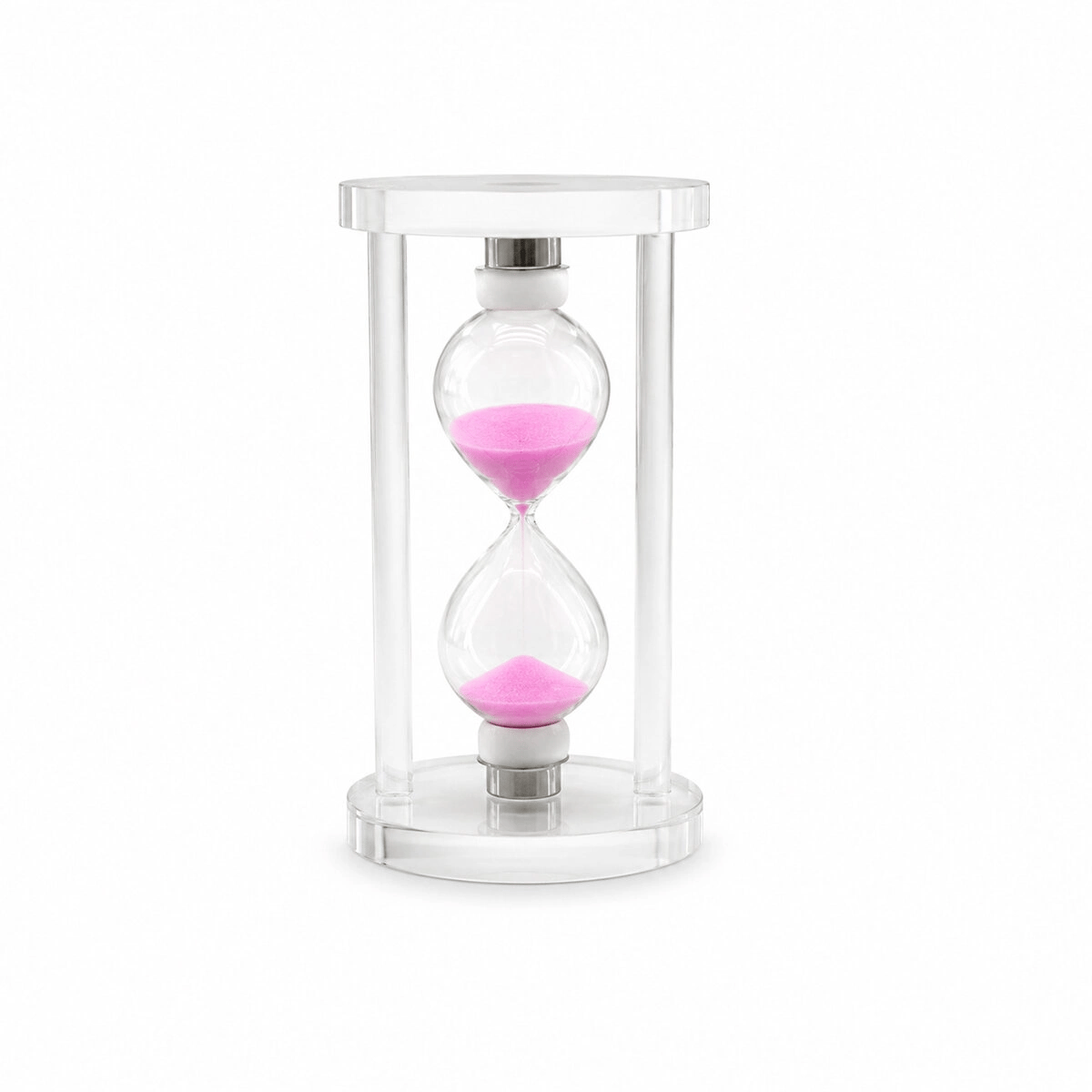 Büyük Cam Kum Saati Cam Standlı= Çap: 7.5cm-yükseklik: 15cm Bx40