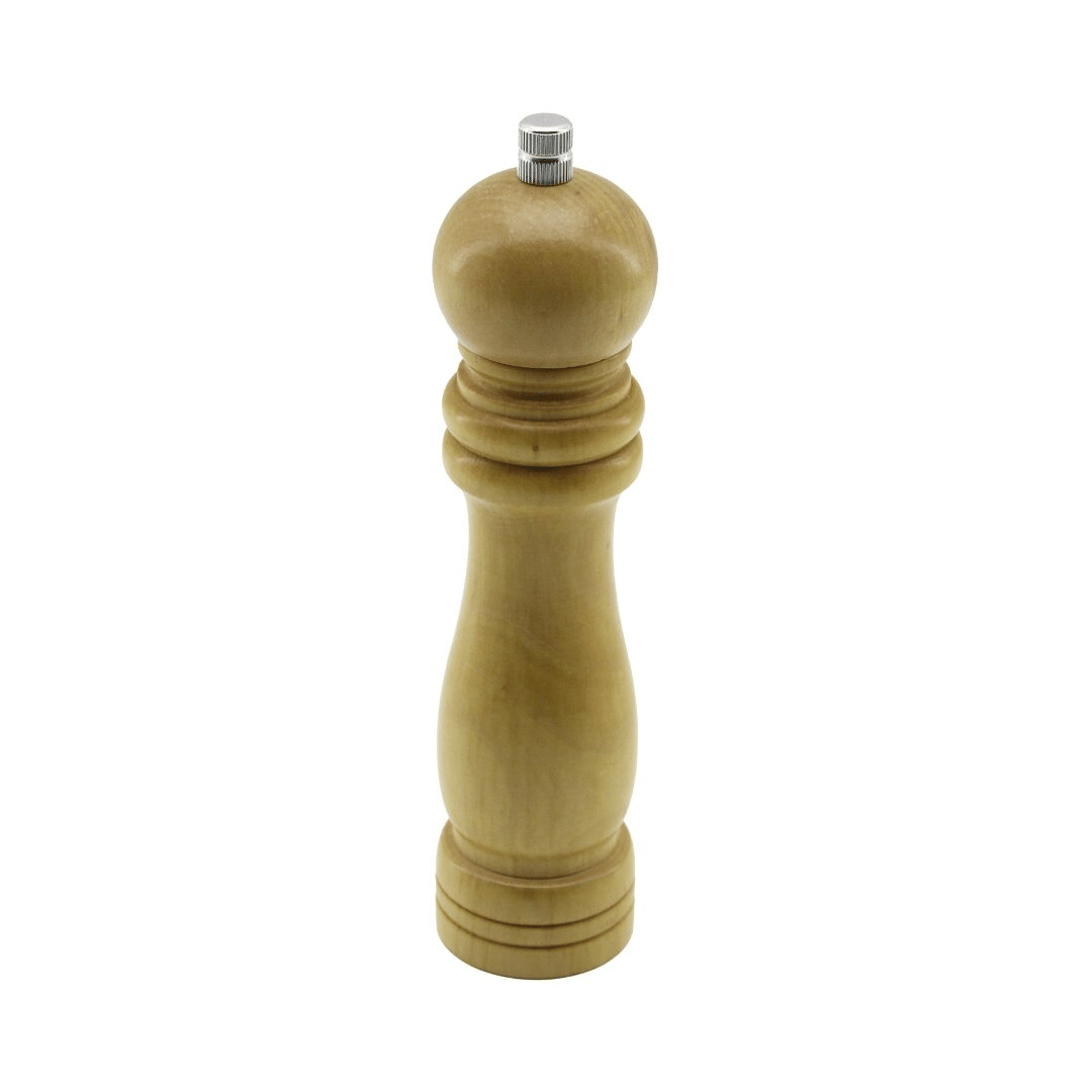 Büyük= Çap: 4.5cm - Uzunluk: 19cm Ahşap Tuz - Baharat Öğütücü Bx40