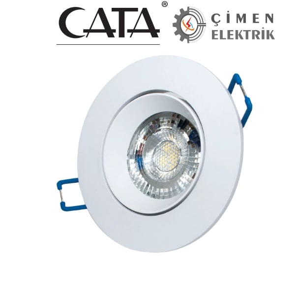 CATA CT 5256 Beyaz Kasa Led Spot 8W 3200K Gün Işığı