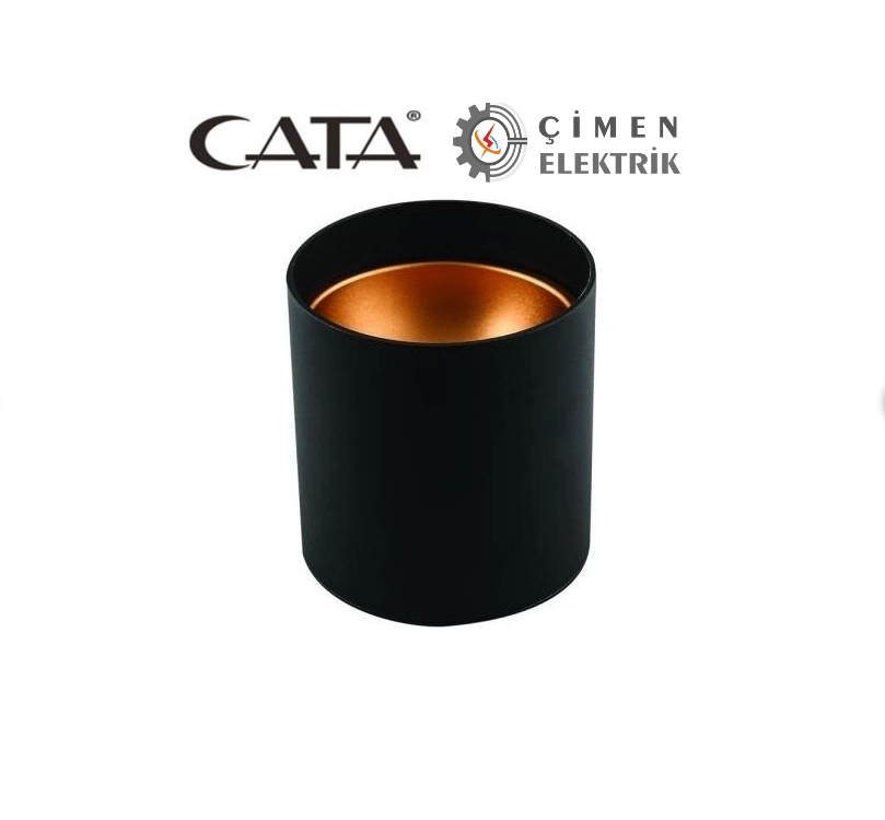 CATA CT 5421 Siyah Bakır Dekoratif Spot Kasa GU-10 Duy