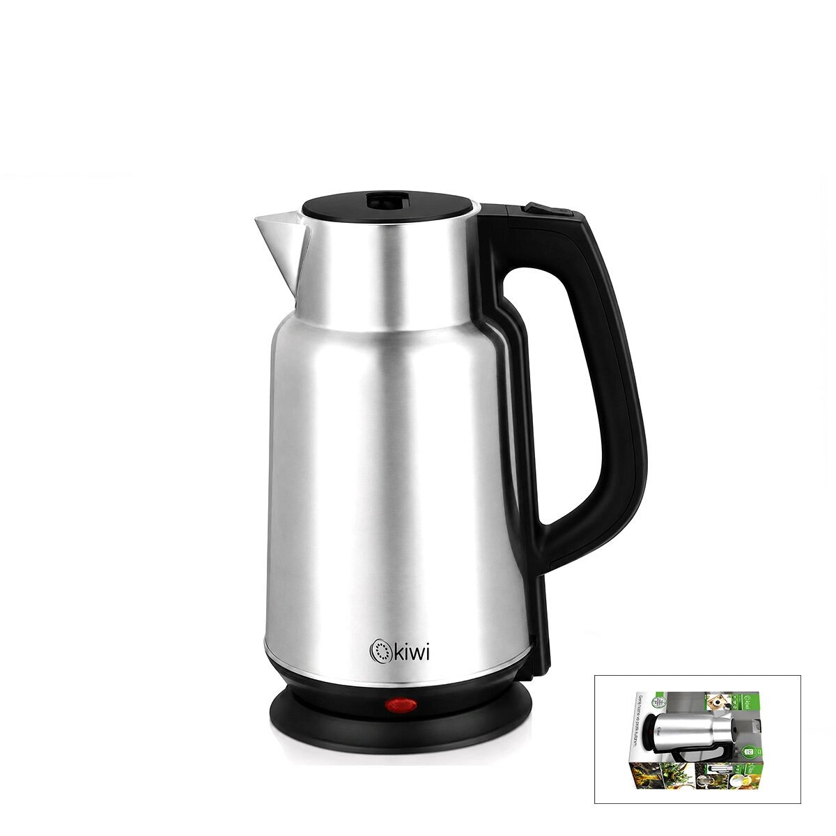Çelik - Sürahi Model Kettle Elektrikli Su Isıtıcısı Paslanmaz Çelik Gizli Rezistans 360° 2.2lt 1500w Kk-3334 Bx40