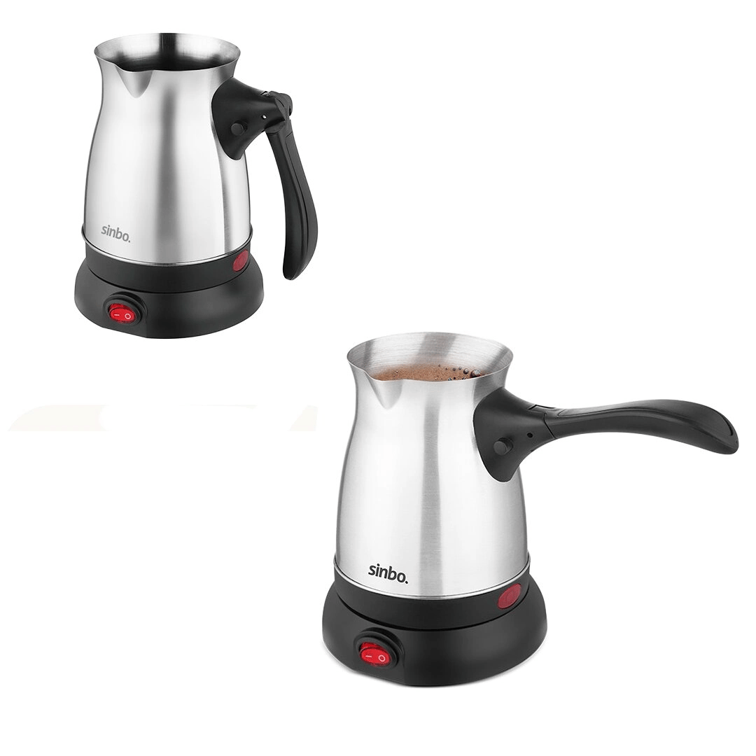 Çelik Elektrikli Cezve Türk Kahve Makinesi - 6fincan=500ml 360 Derece Kablosuz Kullanım 600w Scm-2992 Bx40