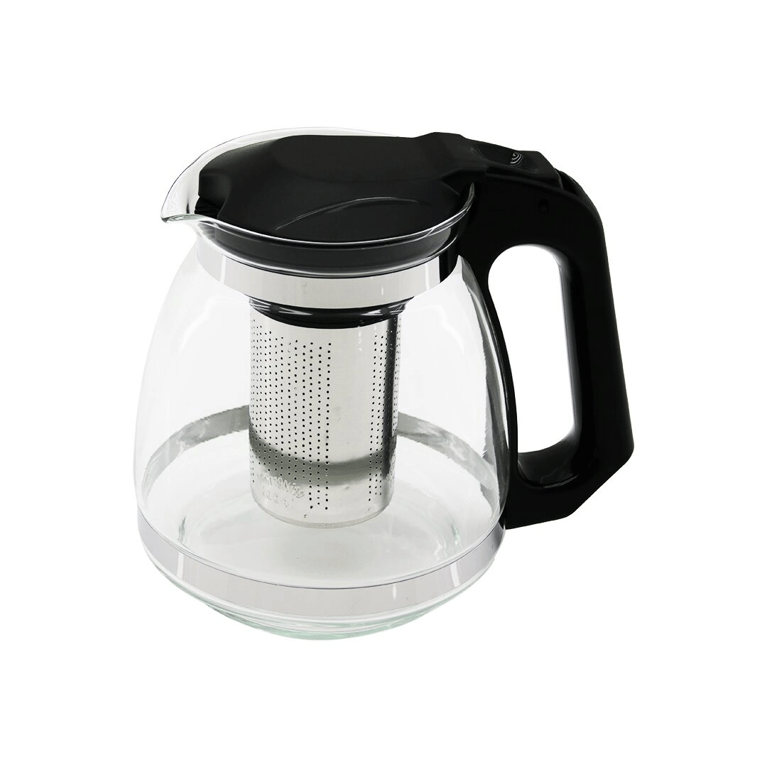 Çelik Süzgeçli Cam Demlik 1500ml Bx40