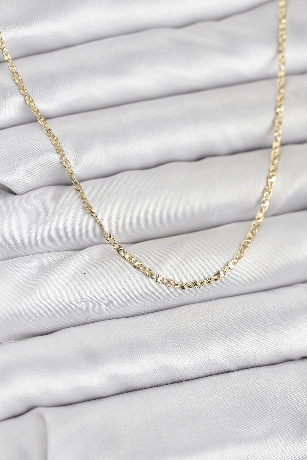 CM 14K Gold Renk Pirinç Lazer Model 60 cm Kadın Kolye