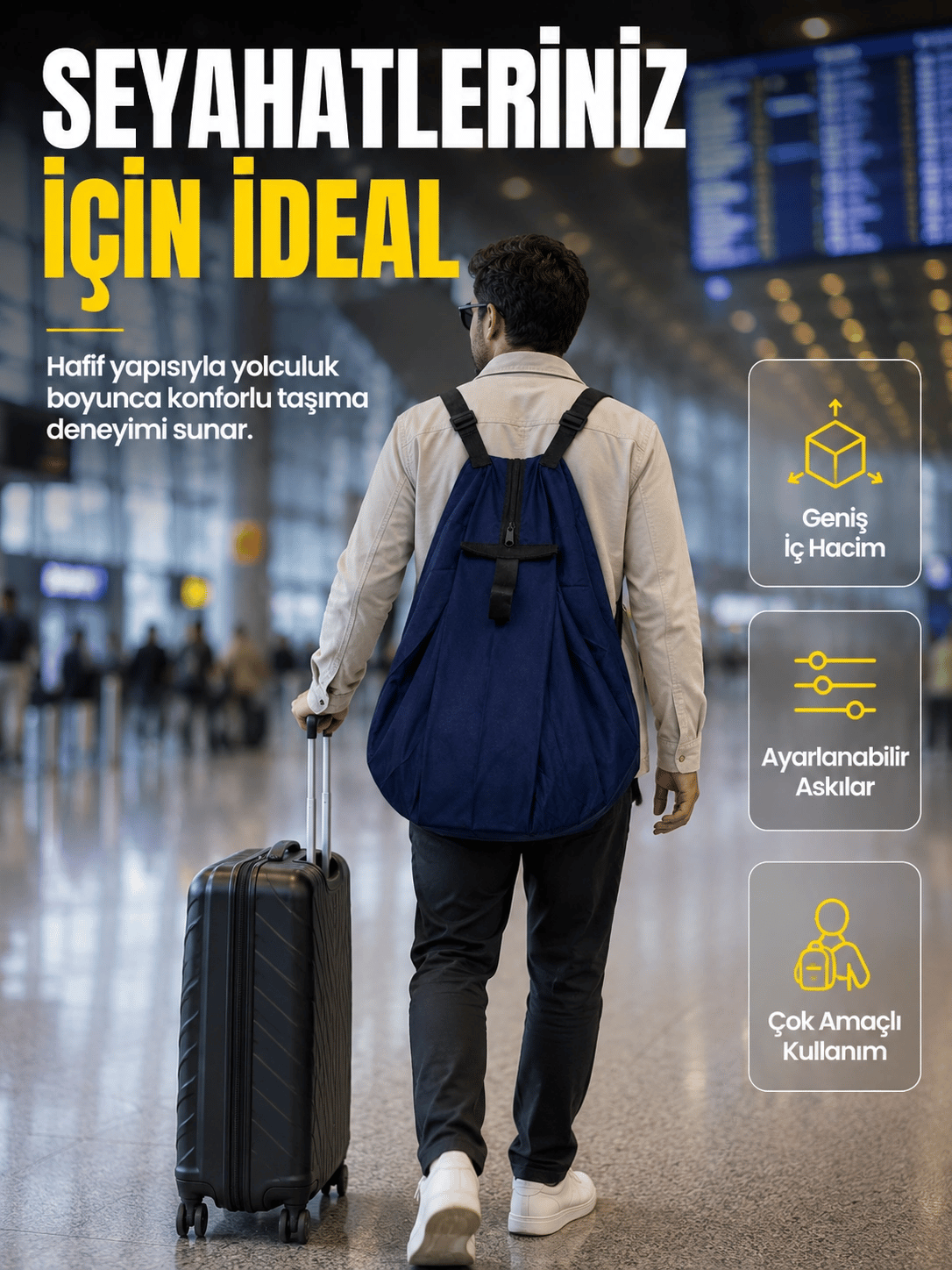 Çok Amaçlı Katlanabilir Taşıma Çantası Geniş Hacimli Günlük Kullanım Çantası