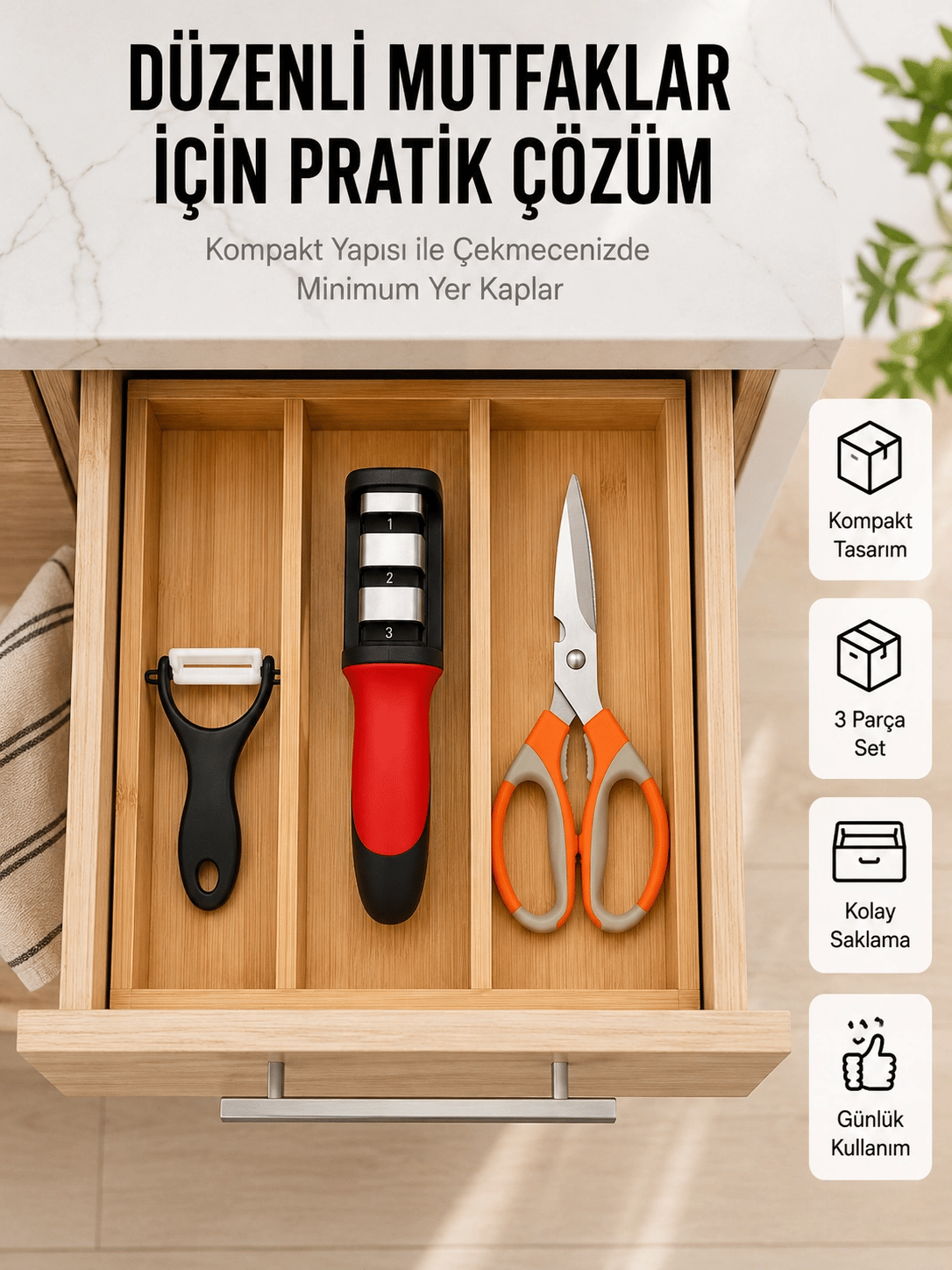 Çok Amaçlı Mutfak Makas Seti – Paslanmaz Çelik ve Ergonomik Tasarım Yeni Nesil