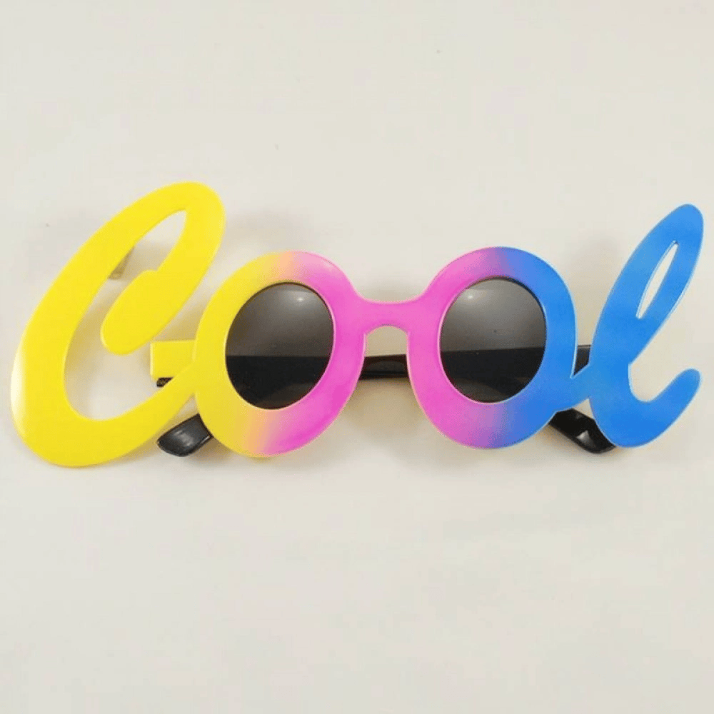 Cool Yazılı Rengarenk Parti Gözlüğü 21x8 Cm Bx40