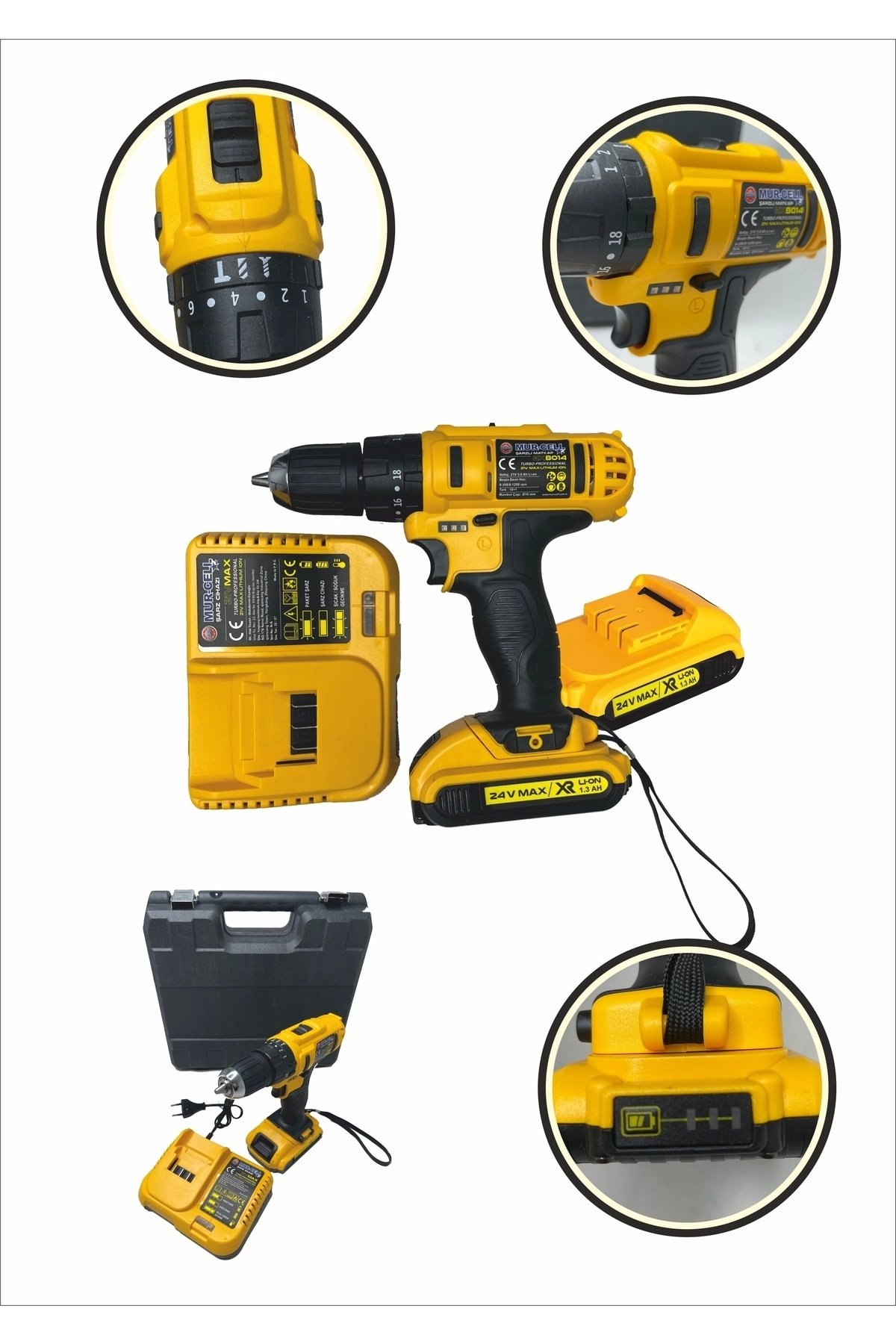 Darbeli matkap 12 watt 12 volt kablosuz anahtarsız mandren 3 akü 2 yıl garantili