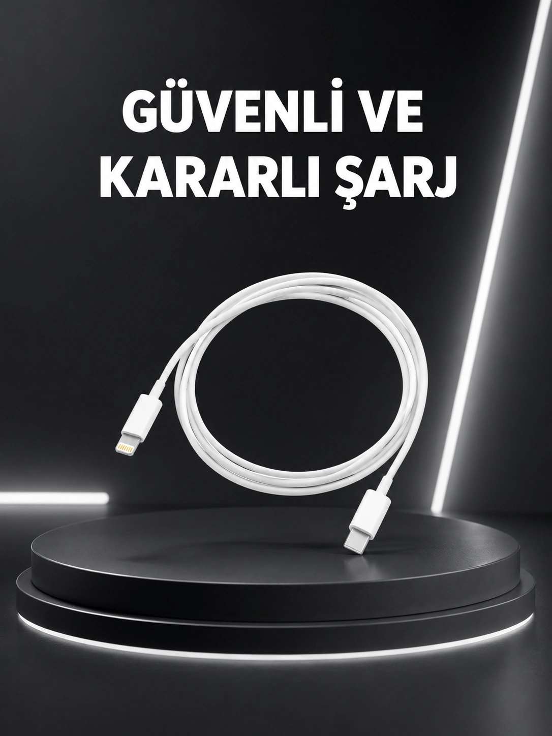Dayanıklı TPE Lightning Kablo – 30W Hızlı Şarj ve Veri Transferi