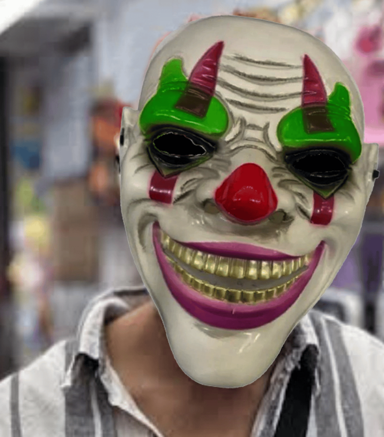 Delirten Gülüş Psikopat Palyaço Temalı Joker Maskesi Bx40