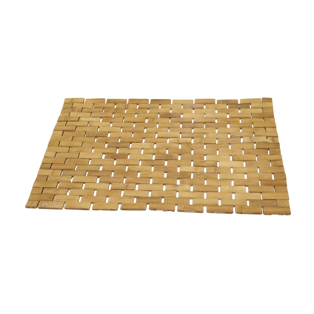 Dikdörtgen - Bambu Kaydırmaz Banyo Paspası 42x62cm Bx40