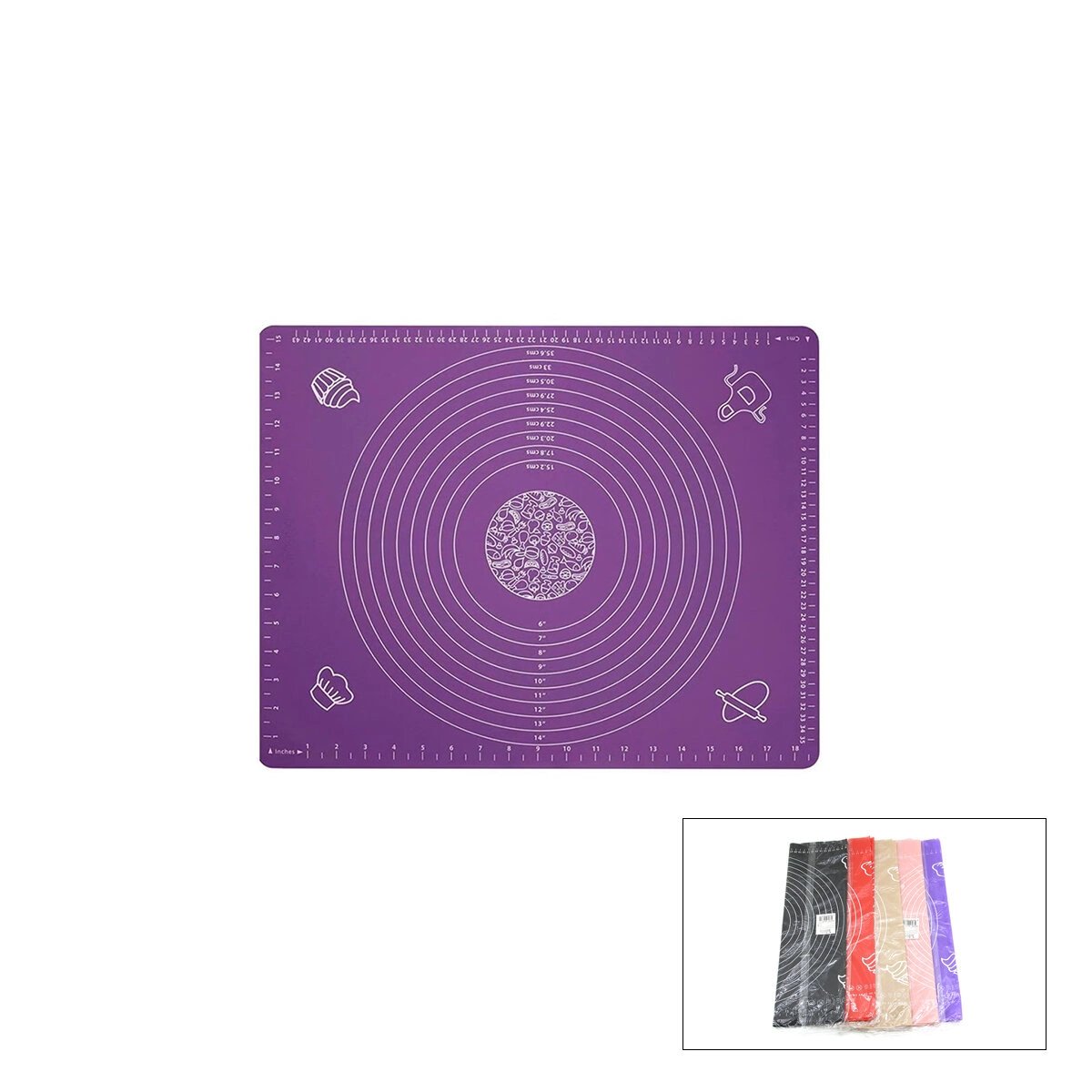 Dikdörtgen 45x65cm Renkli Silikon Hamur Matı Ölçek Çizimli 220gr Herhangi Bir Renk Gönderilir Bx40