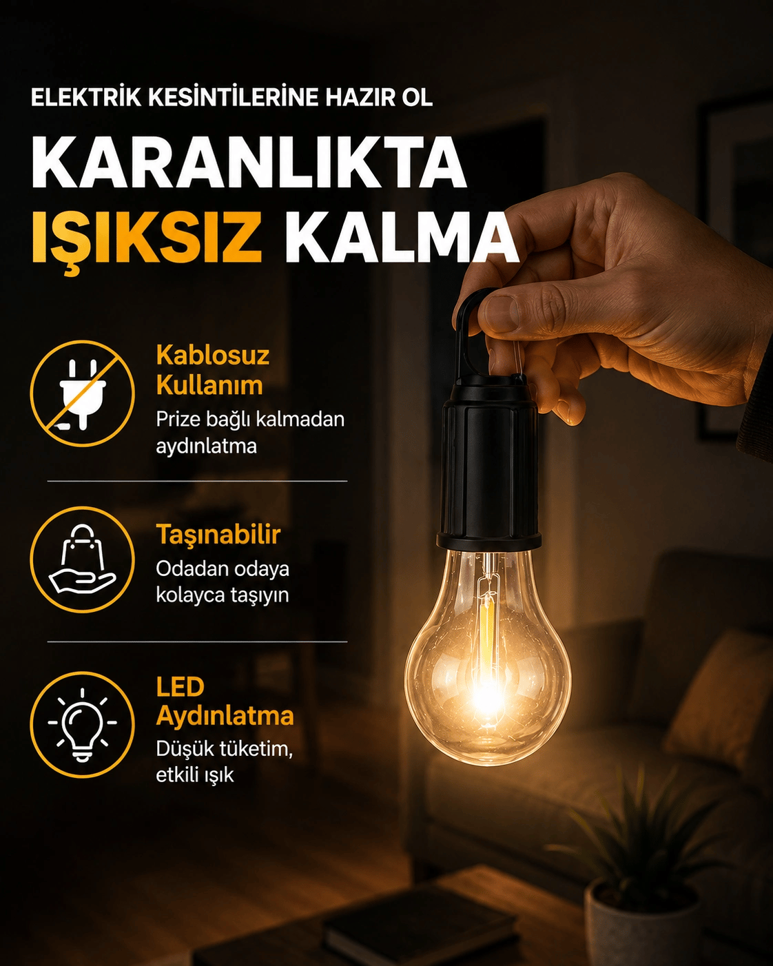 Dış Mekan Kullanımına Uygun LED Lamba