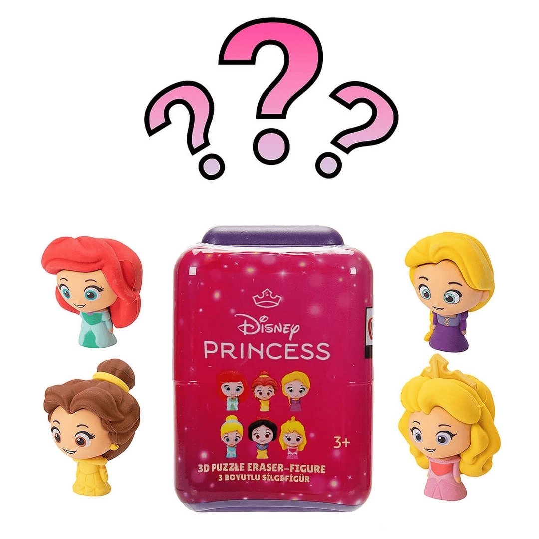 Disney Princess Puzzle Palz 3D Silgi Figür Sürpriz Paket