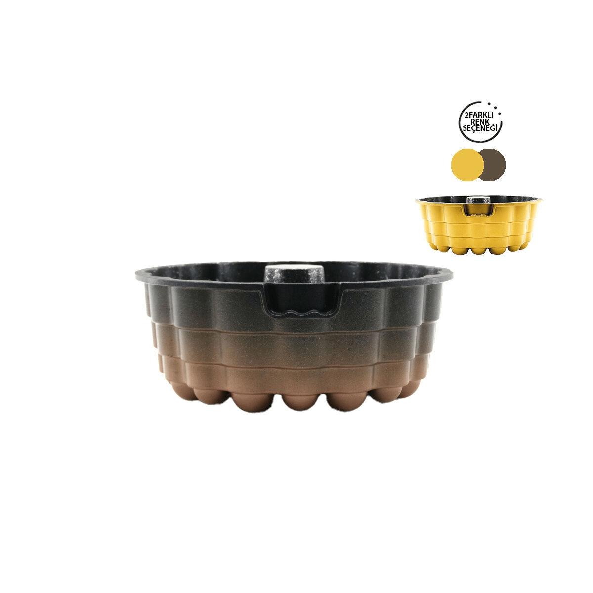 Döküm Göbekli Kek Kalıp Atom Çap: 26cm - Derinlik: 8cm Bx40