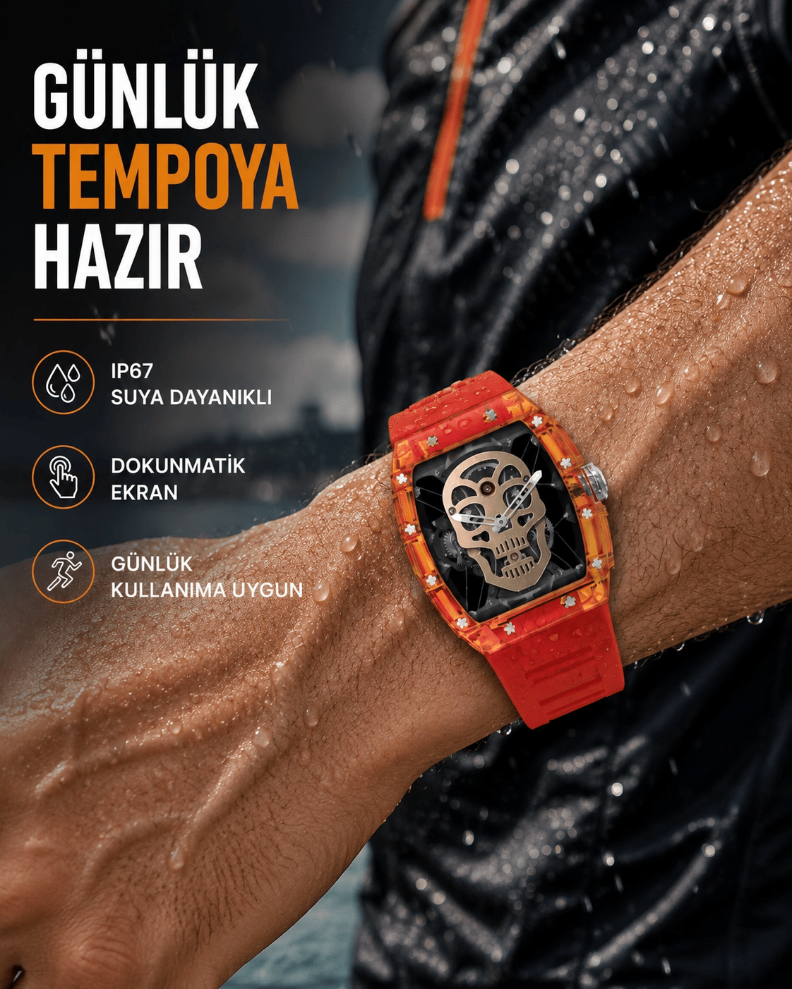 Dokunmatik Akıllı Saat Spor ve Günlük Kullanım Yeni Nesil