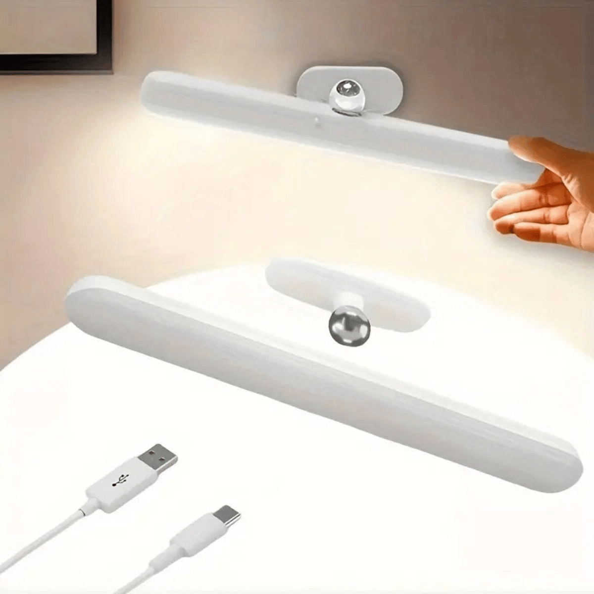 Dokunmatik Usb İle Şarj Olabilen 27 Cm Led Aydınlatma Makyaj Aynası Işığı Bx40