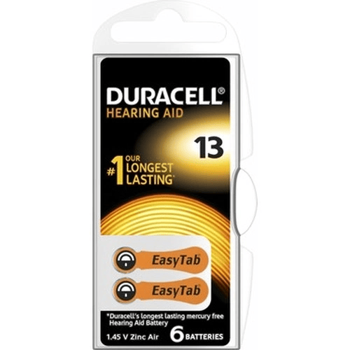 Duracell 13 İşitme Cihazı Kulak Pili 6 Parça  Kutu Bx40