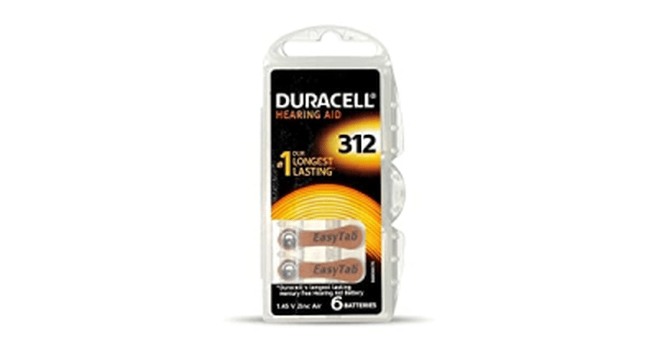 Duracell 312 İşitme Cihaz Kulak Pili 6 Parça  Kutu Bx40