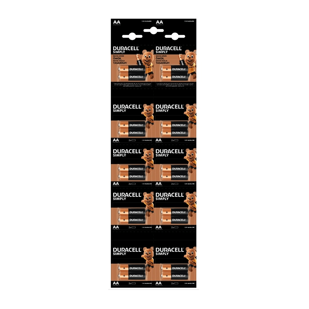 Duracell Kalem Pil Alkalin 20 Parça Bx40