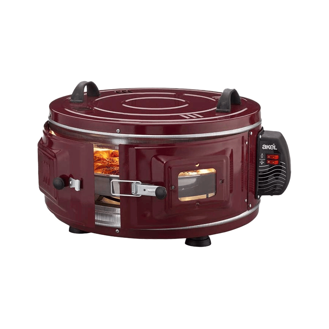 Ekonomik Gross Yuvarlak Davul Fırın 1300w - 53cm Alüminyum Tepsi Ön Gözetleme Camı Af-007b Bx40