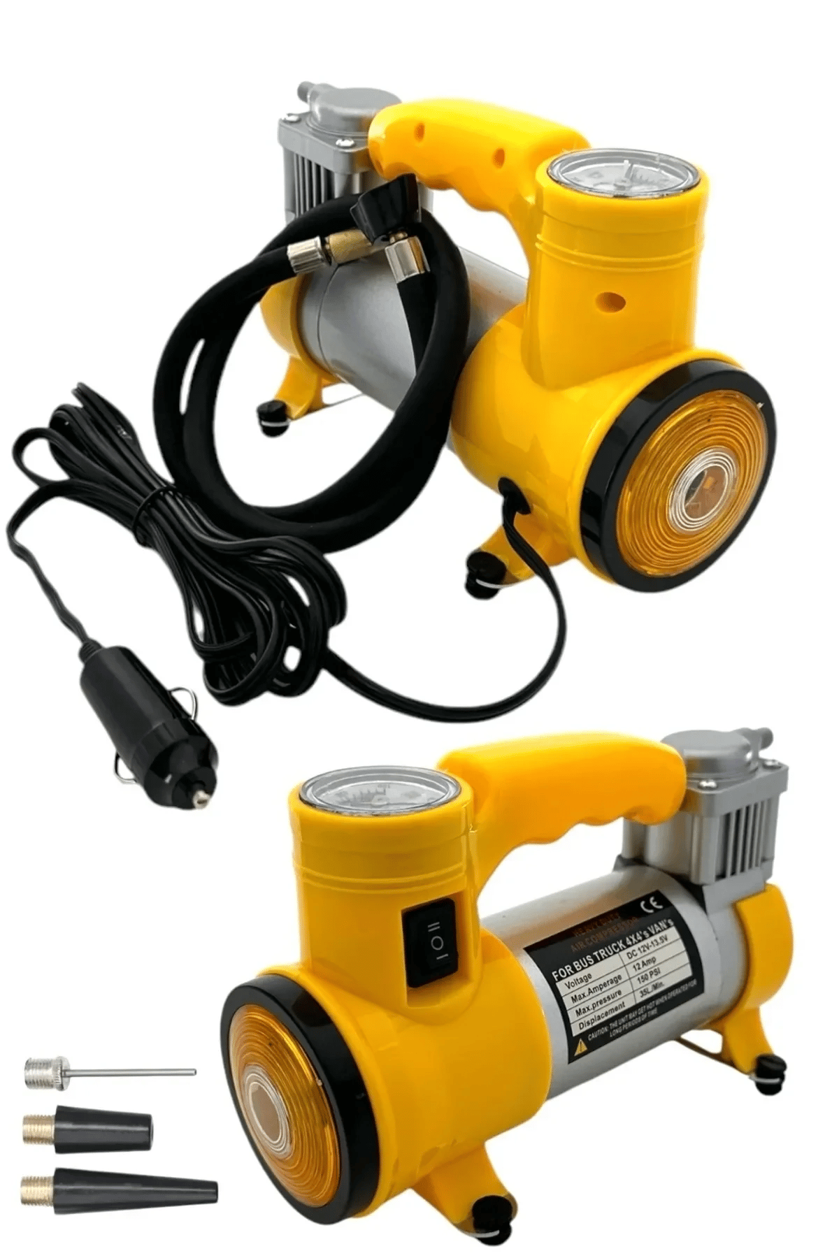 Elektrikli Araba Lastik Şişirme / 150 Psı - 12v / Taşınabilir Metal Hava Kompresörü Bx40