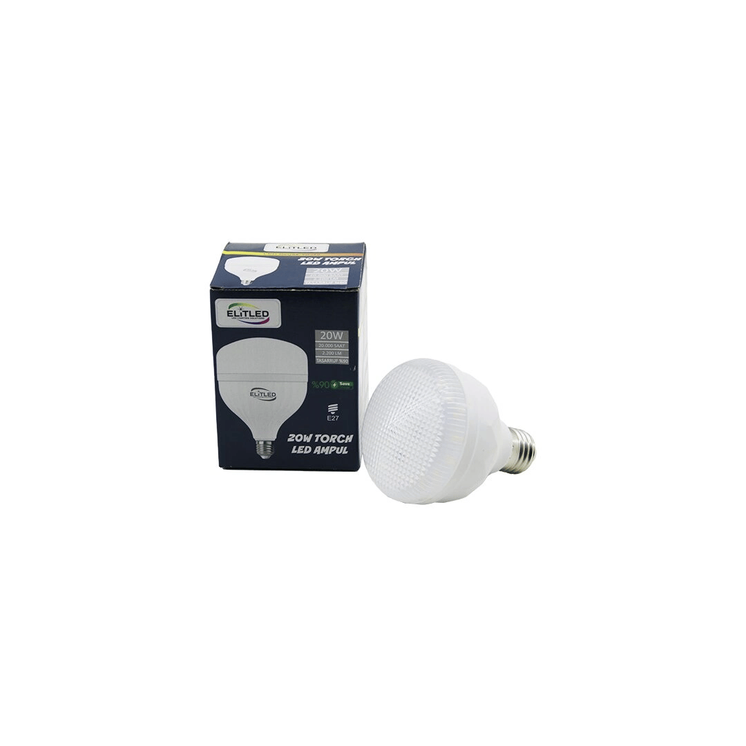 Elitled El-08-y2 20w Torch Led Bulb Ampul Beyaz - 6400k E27 2200 Lümen 20.000 Saat Ömür Bx40
