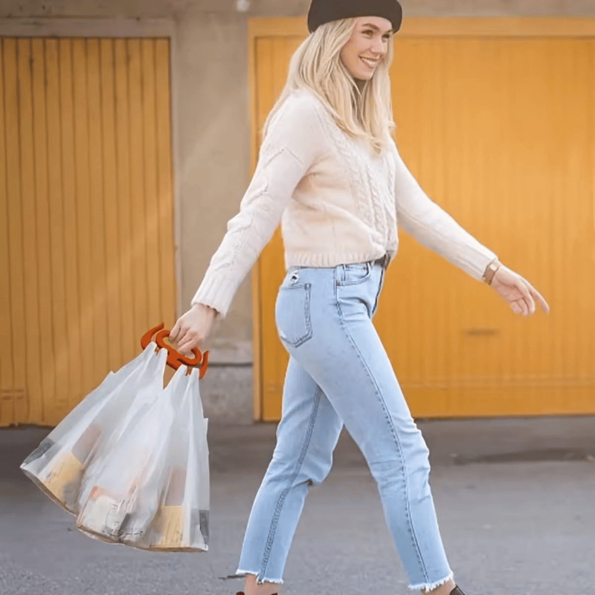 Ergonomik Poşet Taşıma Aparatı – Ağır Yük Taşıyıcı Tutacak, Elden Kesme Yapmayan Kolay Taşıma Kancası, Market Ve Alışveriş Çantası Taşıyıcısı Bx40