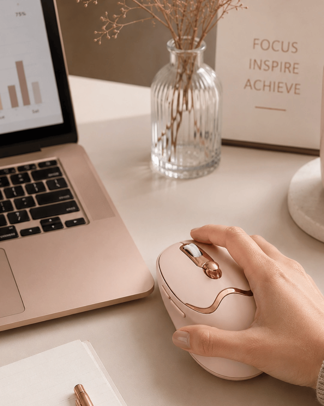 Ergonomik Tasarımlı Kablosuz Mouse Bluetooth ve USB Alıcılı