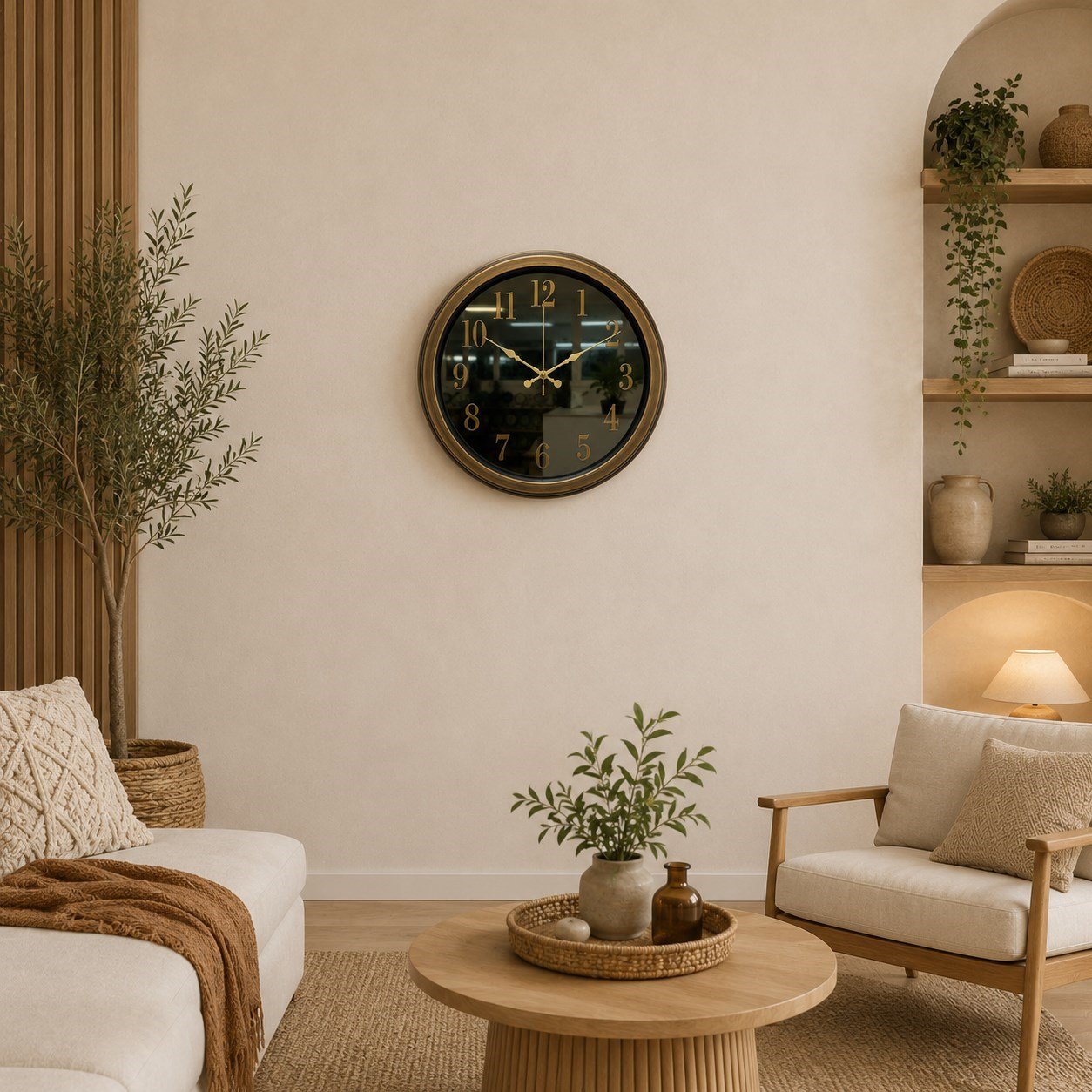 Eskitme Legacy Aynalı 40 x 40 Cm Duvar Saati