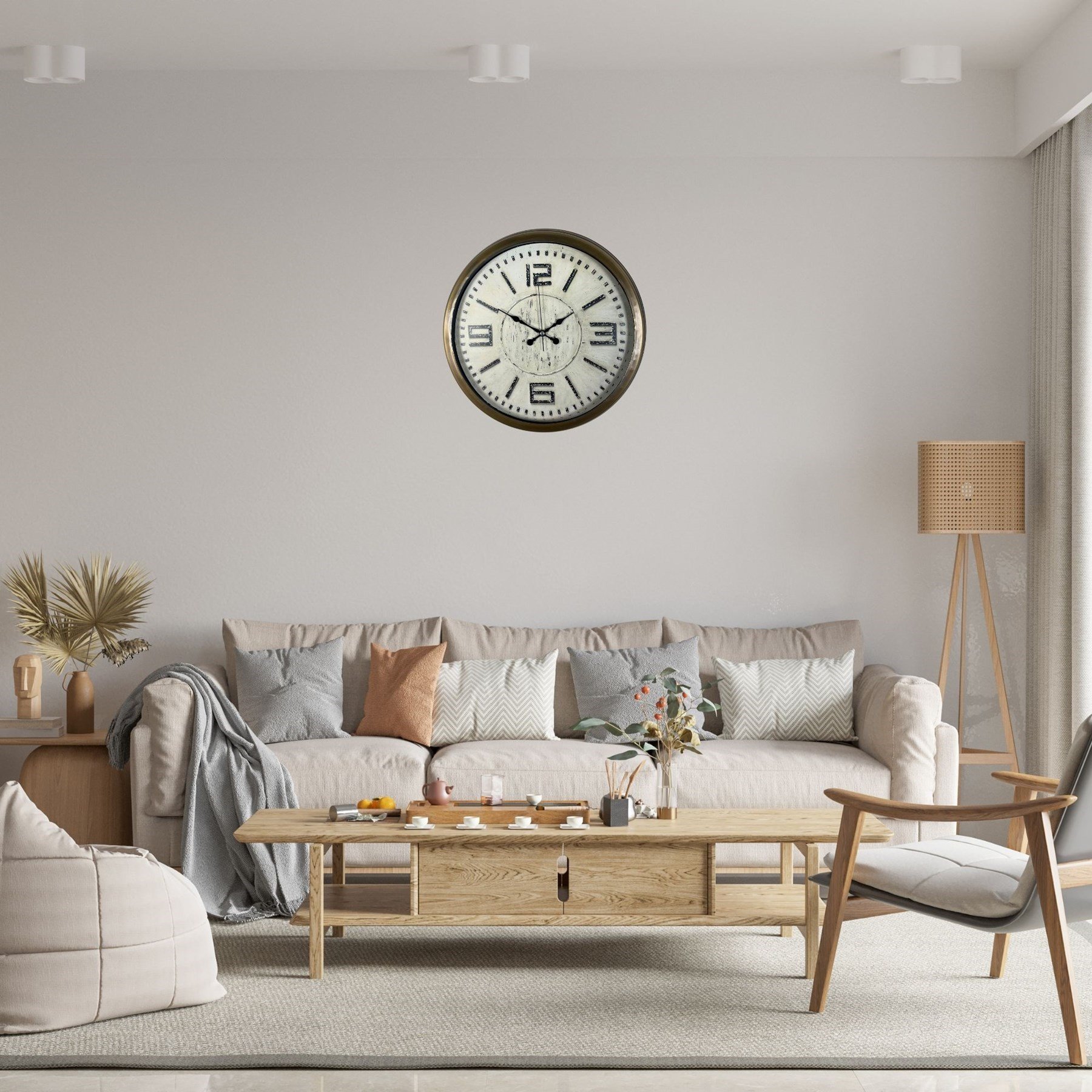 Eskitme Royal 40 Cm Metal Duvar Saati