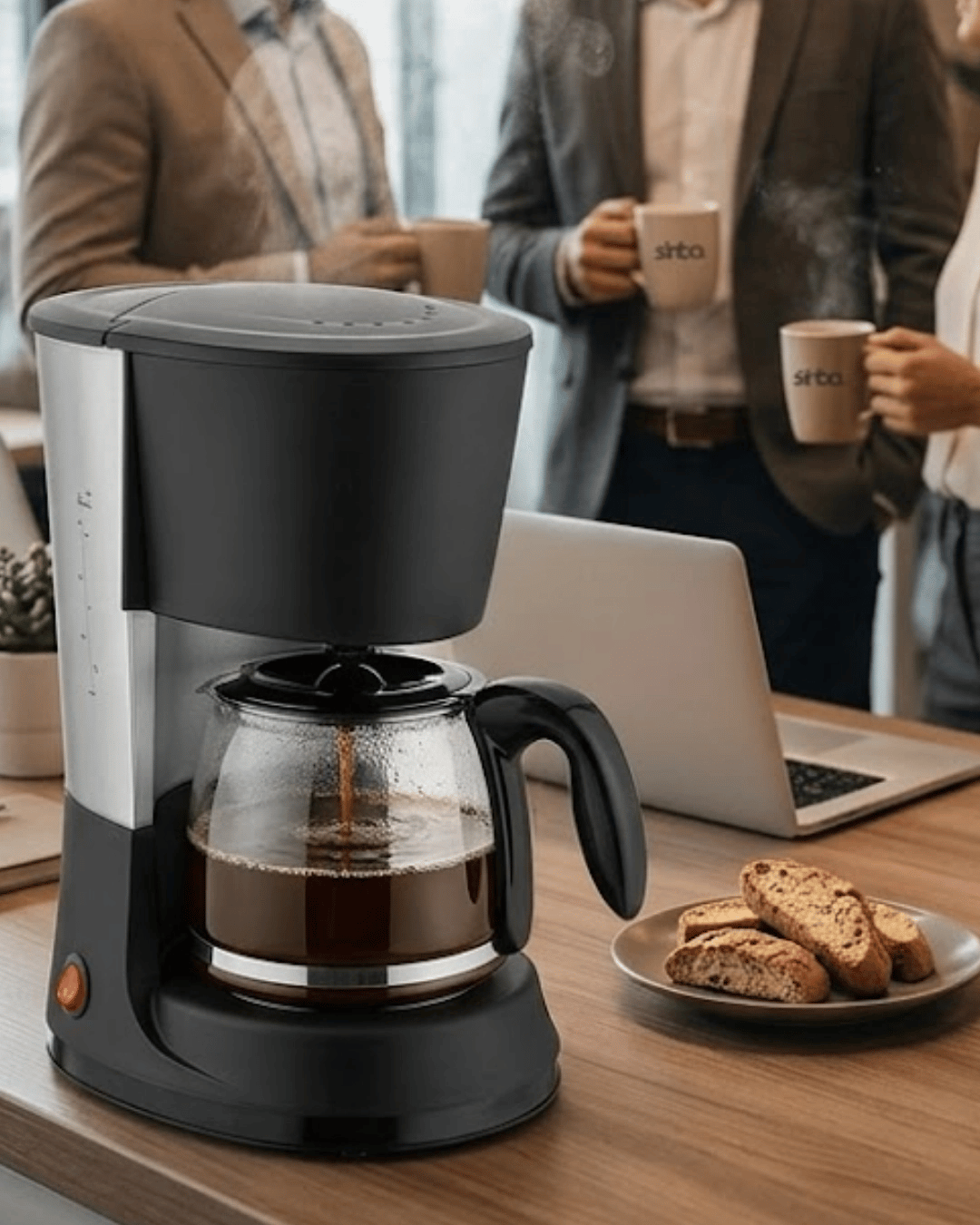 Ev ve Ofis İçin Filtre Kahve Makinesi 12 Fincan Kapasiteli Kahve Makinesi
